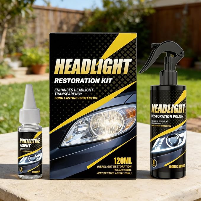 Headlight Restoration Kit – Remove Yellowing & Restore Clarity YT