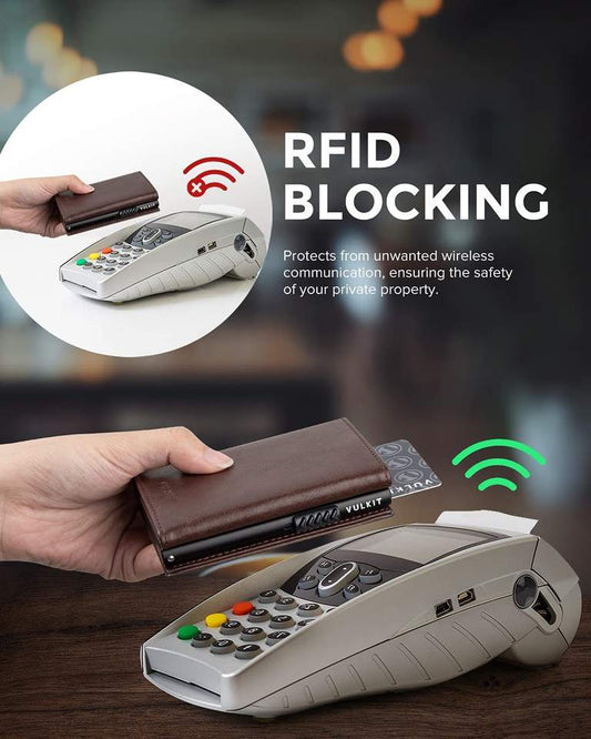 Premium Leather Card Holder with RFID Protection
