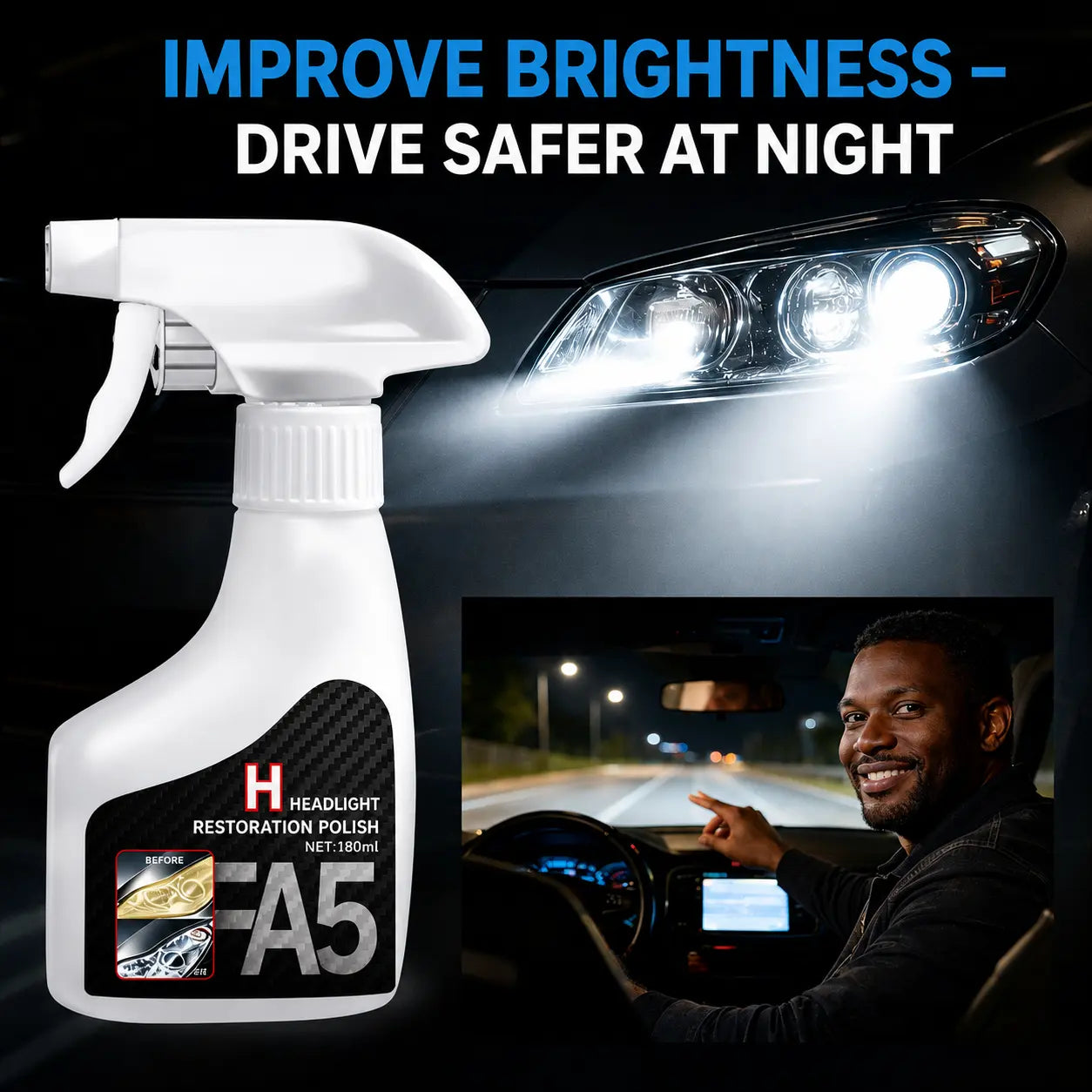 Headlight Restoration Polish Kit YT