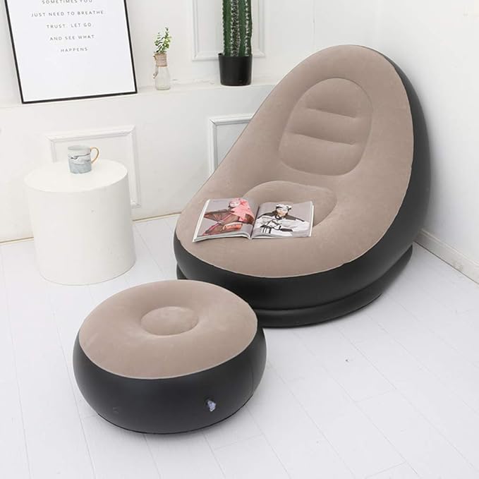 Premium Inflatable Lounge Chair with Footrest – Ultimate Comfort for Home Relaxation YT